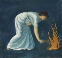 Burne Jones Edward alias Held, der das Leuchtfeuer für Leander entzündet