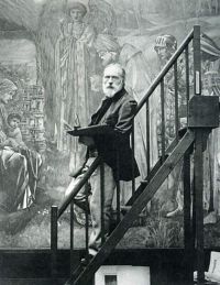 بورن جونز إدوارد ، المصور البريطاني وناشر الفن ، قماش مطبوع
