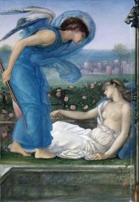 Burne Jones Edward Cupid Finding Psyche Asleep canvas print