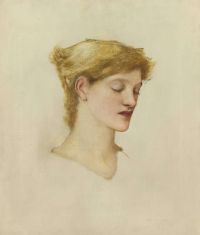Burne Jones Edward Head Of A Woman Ca. 1895