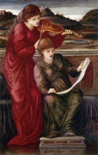 Burne Jones Edward Music 1876 canvas print