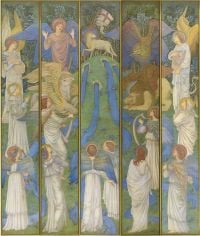 Burne Jones Edward Paradise With The Worship Of The Holy Lamb Ca. 1875 80