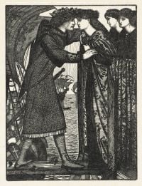 Burne Jones Edward Sigurd The Crusader gestochen von den Dalziel Brothers 1862