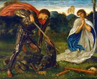 Burne Jones Edward St. George und der Drache Serie 6 von 7