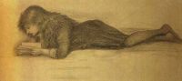 Burne Jones Edward Study Of Katie Lewis Ca. 1886 canvas print