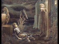 Burne-jones The Dream Of Launcelot At The Chapel Of The San Graal canvas print