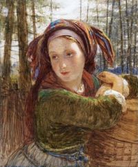Burton Frederic William A Bavarian Peasant Girl 1850