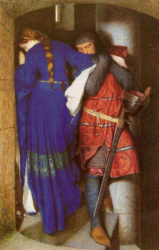 Burton Frederic William Hellelil And Hildebrand The Meeting On The Turret Stairs 1864 canvas print