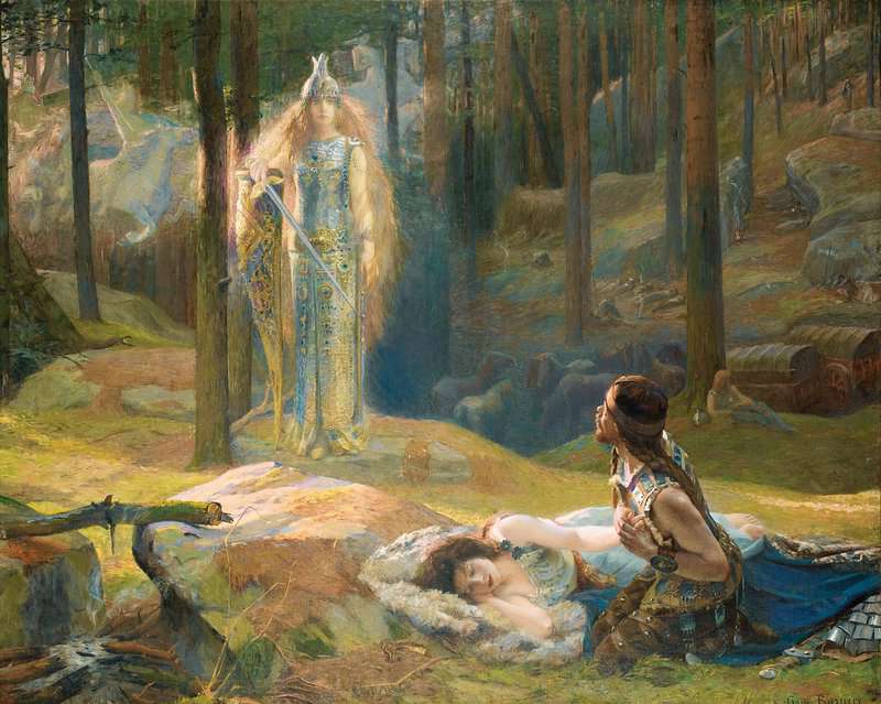 Burton Frederic William La Revelation Brunnhilde Decouvrant Sieglinde Et Siegmund canvas print