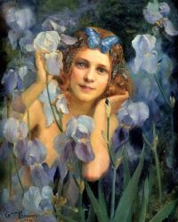 Burton Frederic William Wood Nymph Among Irises 1911
