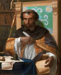 Cabanel Alexandre Saint Augustine in seinem Arbeitszimmer 1845