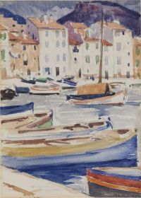 Cadell Francis The Harbour Cassis 1923 24 canvas print