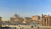 Caffi Ippolito 로마 성 베드로 광장에서 비오 1857세의 축도 XNUMX
