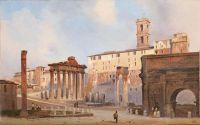 Caffi Ippolito Das Forum Romanum 1857
