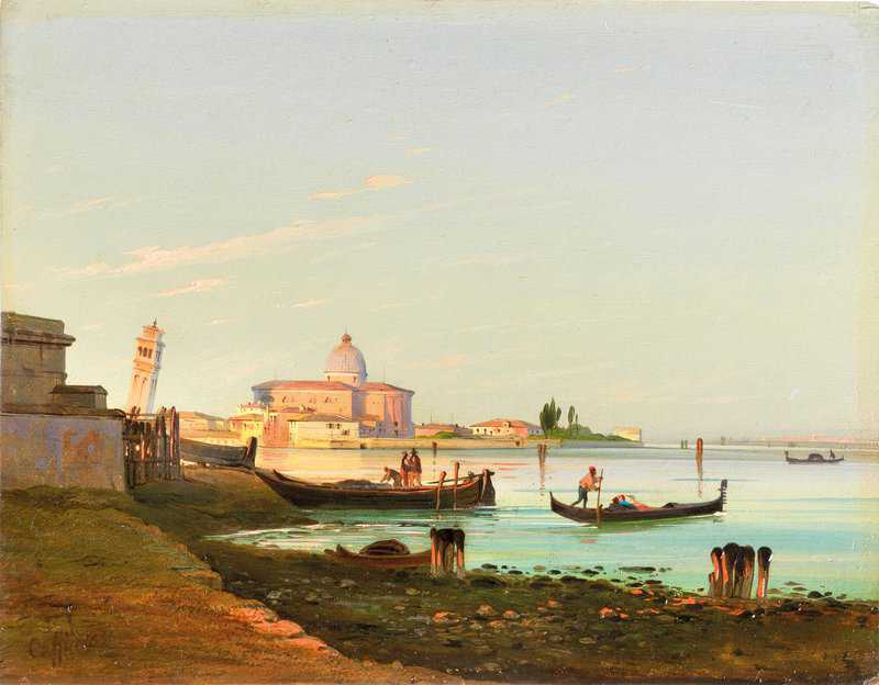 Caffi Ippolito Venice A View Of San Pietro Di Castello 1851 canvas print
