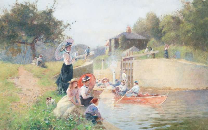 Caffieri Hector A Summer S Day Marlow Lock canvas print