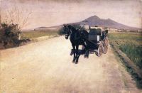 Caillebotte Gustave A Road To Naple Leinwanddruck