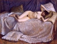 Caillebotte Gustave nackte Frau, die auf einer Couch liegt