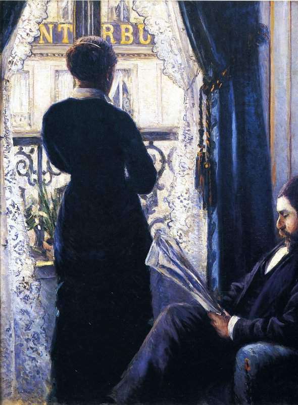 Caillebotte Gustave Interior Woman At The Window canvas print