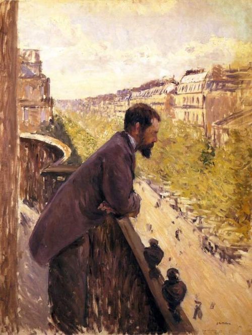 Caillebotte Gustave Man On A Balcony canvas print