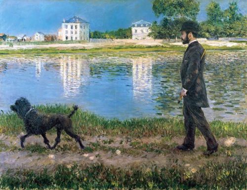 Caillebotte Gustave Richard Gallo And His Dog At Petit Gennevilliers Ca. 1884 canvas print