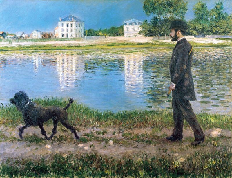Caillebotte Gustave Richard Gallo Et Son Chien Au Petit Gennevilliers canvas print