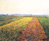 Caillebotte Gustave Die gelben Felder bei Gennevilliers 1884 Leinwanddruck