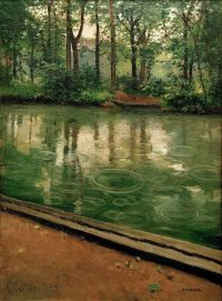 Caillebotte Gustave تأثير Yerres للمطر