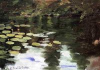 Caillebotte Gustave Yerres auf den Seerosen im Teich Ca. 1871 78 Leinwanddruck