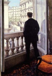 Caillebotte Gustave junger Mann am Fenster Leinwanddruck