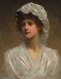 Calderon Philip Hermogenes Porträt einer jungen Frau 1897