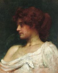 Calderon Philip Hermogenes Studie einer rothaarigen Frau 1888