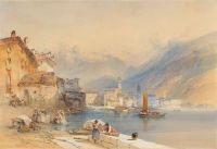 Callow William Lugano Schweiz 1849 Leinwanddruck
