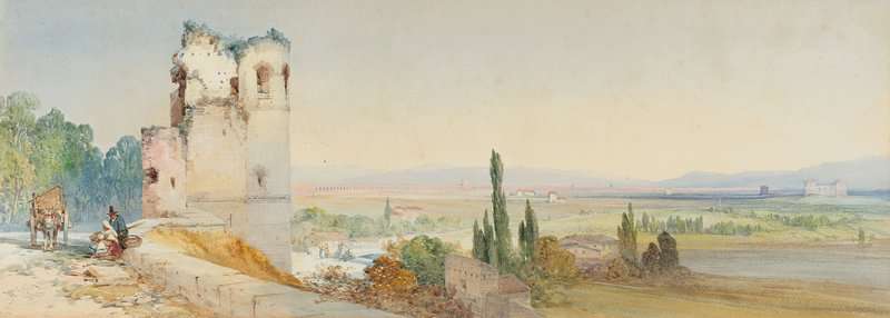 Callow William Porta San Giovanni Looking Across The Campagna To The Claudian Aqueduct 1863 canvas print