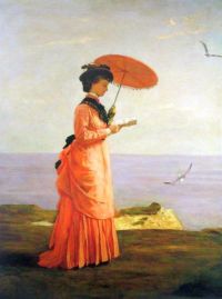 Cameron Prinsep Valentine Lady Tennyson On Afton Downs Freshwater Bay Isle Of Wight Leinwanddruck
