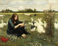 Cameron Prinsep Valentine The Goose Girl 1900 Leinwanddruck