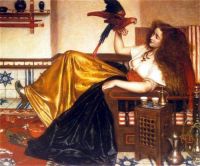 Cameron Prinsep Valentine Die Dame von Tootni Nameh oder die Legende vom Papagei Ca. 1865 1