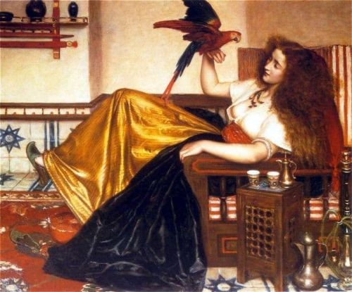 Cameron Prinsep Valentine The Lady Of The Tootni Nameh Or The Legend Of The Parrot Ca. 1865 1 canvas print