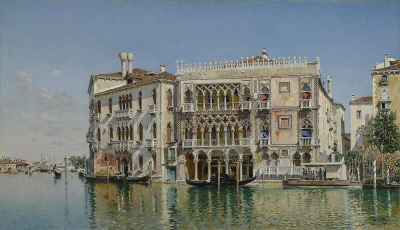 Campo Federico Del Ca D Oro Venice 1885 canvas print