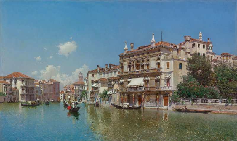 Campo Federico Del View Of The Palazzo Giustinian Lolin Across The Grand Canal From Dorsoduro 1892 canvas print
