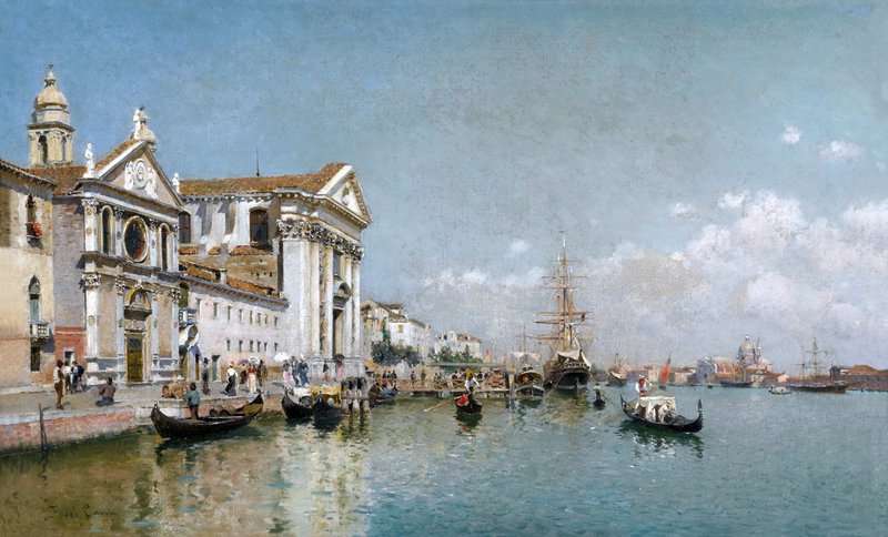 Campo Federico Del View Of The Zattere In Venice canvas print