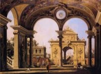 Canaletto Capriccio Of A Renaissance Triumphal Arch