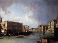 Canaletto Grand Canal- Looking North From The Rialto Bridge canvas print