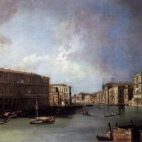 Canaletto Grand Canal: mirando al norte desde el puente de Rialto