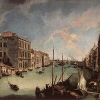 Canaletto Grand Canal Looking East From The Campo San Vio