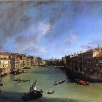Canaletto Grand Canal in het noordoosten van het Palazzo Balbi tot de Rialtobrug