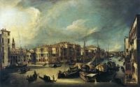 Canaletto Grand Canal Looking Northeast From Near The Palazzo Corner Spinelli To The Rialto Bridge canvas print