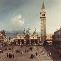 Canaletto Piazza San Marco Con La Basílica
