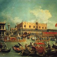 Canaletto The Bucintgoro Door The Molo Op Hemelvaartsdag