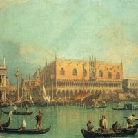 Canaletto Het Dogenpaleis met het Piazza Di San Marco